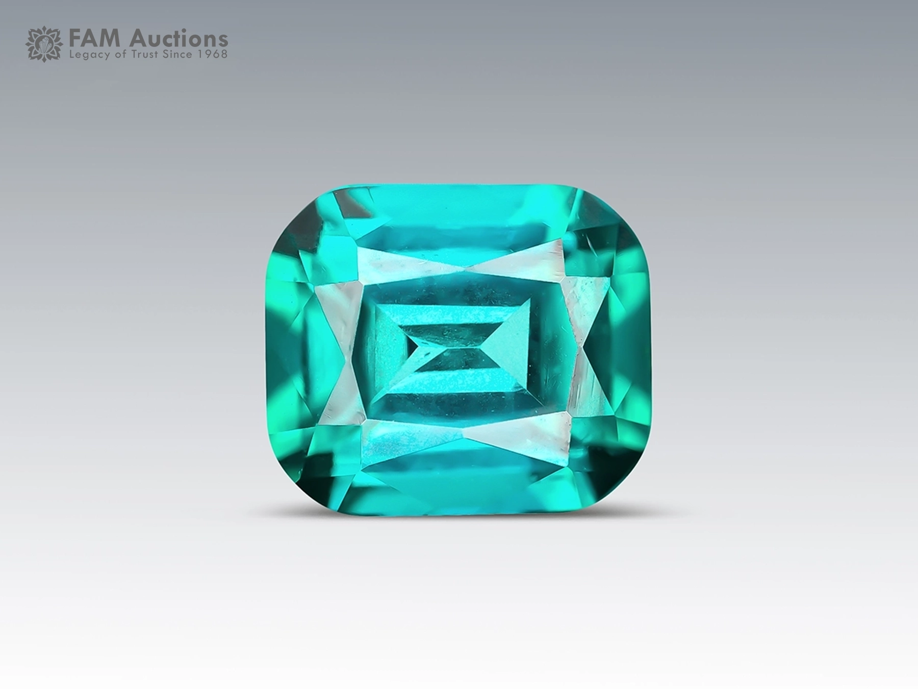 Lagoon Blue Tourmaline Afghanistan (3) 2.50-carat cushion-cut lagoon-blue tourmaline with green undertones from Afghanistan