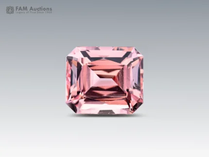 6.15 carat vivid pink fancy scissor cut morganite from Nigeria.