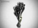 Epidote tree with deep green elongated crystals and superb luster.