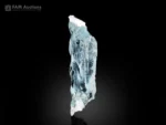 Fine blue etched aquamarine crystal with intricate natural surface patterns and bright luster.