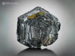 well-structured hematite crystal with metallic luster and reflective steel-gray surface