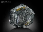 well-structured hematite crystal with metallic luster and reflective steel-gray surface