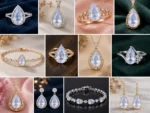 21 carat pear cut natural moonstone from Pakistan with grey color and blue glow.