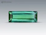 Untreated green emerald cut tourmaline weighing 3.30 carats from Afghanistan